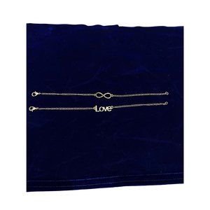 2Pc Goldtone Bracelet Set